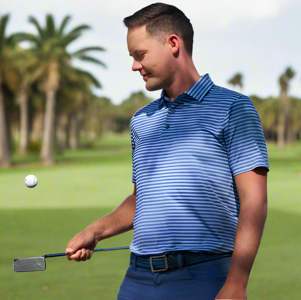 Dunning Buckhaven Ventilated Stripe Performance Polo (Multiple Colors)