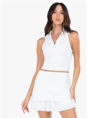 Lucky In Love Hip Fit Polo Tank