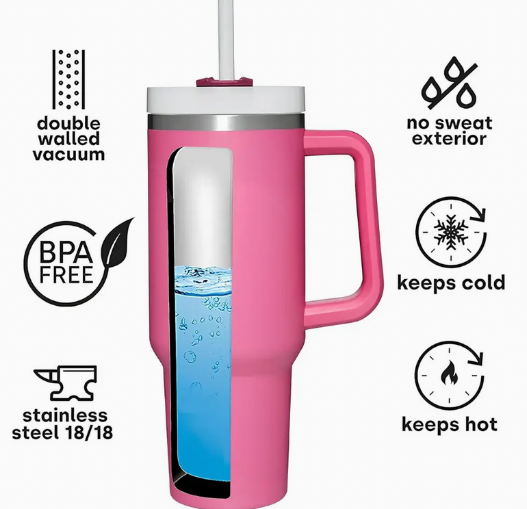 30oz Tumbler - Cup w/Straw