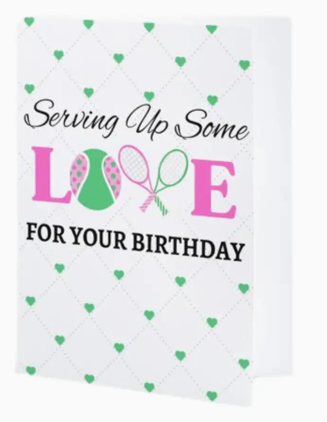 Tennis Birthday Card - Serving Up Some Love