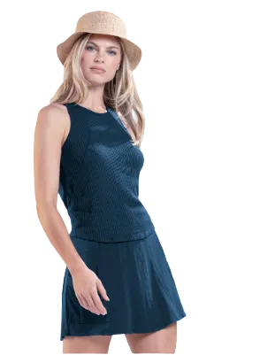 Lucky In Love Rib Breezy Tank - Midnight